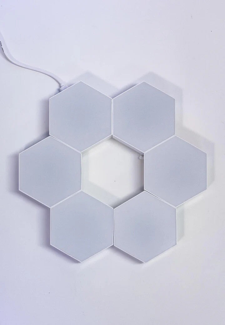 Connectable Hexagon Gaming Lights Touch To Change Colour Add To Sets5