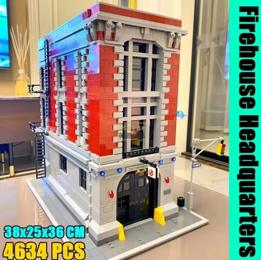 4634pc Ghostbusters Firehouse With Lights Including 10 Figs Building Block Set