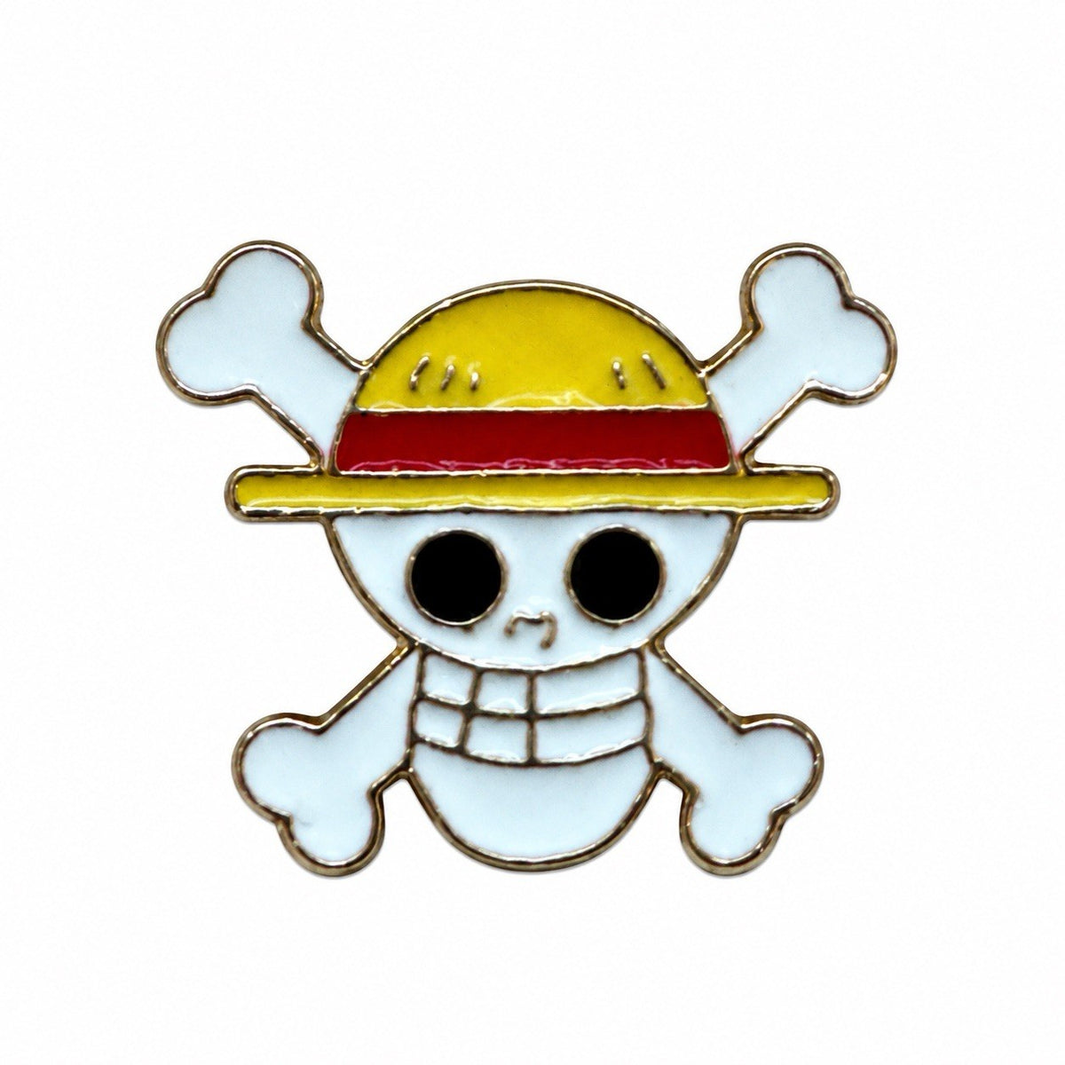 One Piece Straw Hat Jolly Roger Metal Enamel Pin Badge Brooch Anime Manga Gift0
