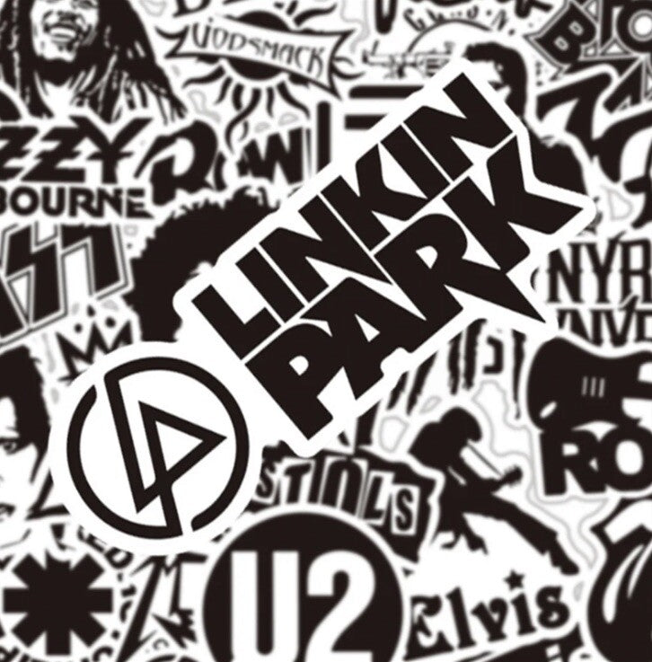 50X Rock Poster Stickers Punk Band Guitar Amp Music Decal Hendrix Bowie Elvis3