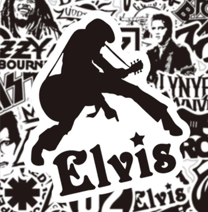 50X Rock Poster Stickers Punk Band Guitar Amp Music Decal Hendrix Bowie Elvis2