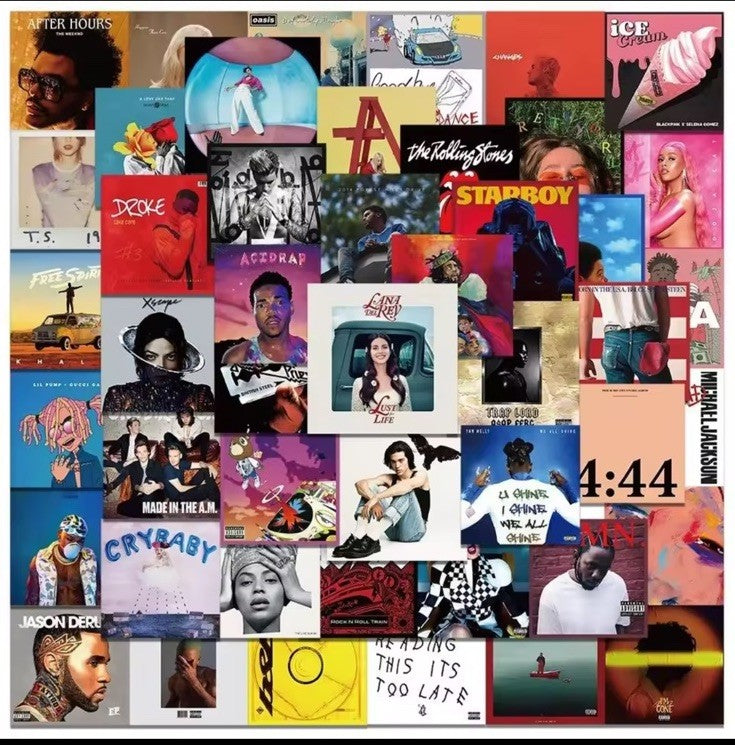 55 Album Cover Art Stickers For Laptops, Tablets Decals Music Band Classic1