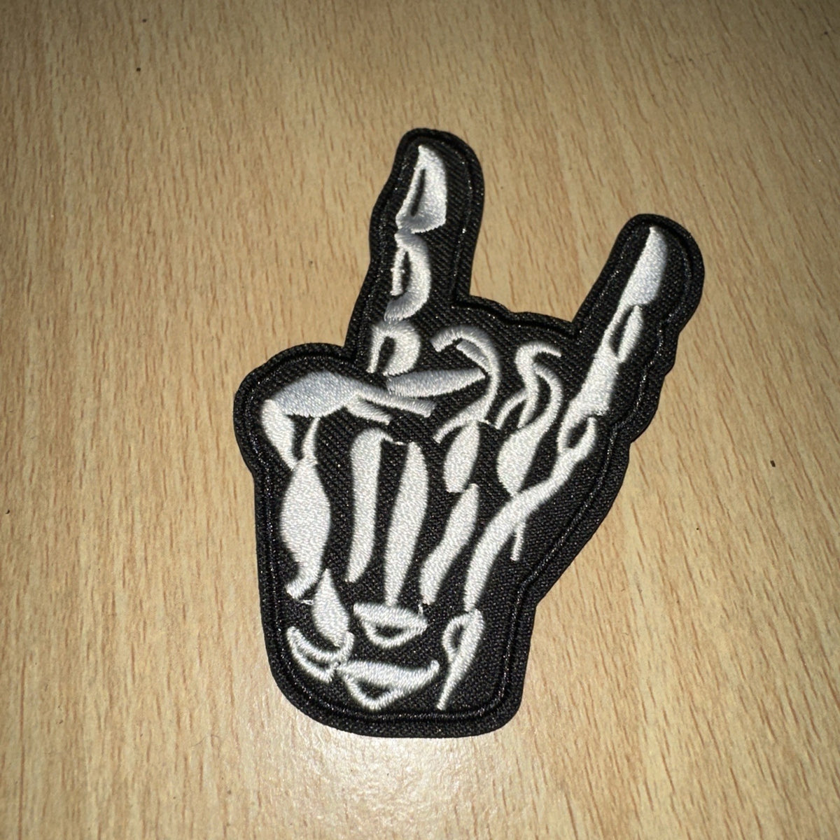  Skeleton Fingers  Metal Music Rock Band  Patches SOSJams Sew Iron On Patch0