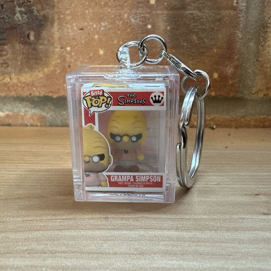 Funko Bitty Pop! The GRANDPA Simpsons Hard Case Key ring Bittyverse Collect Set