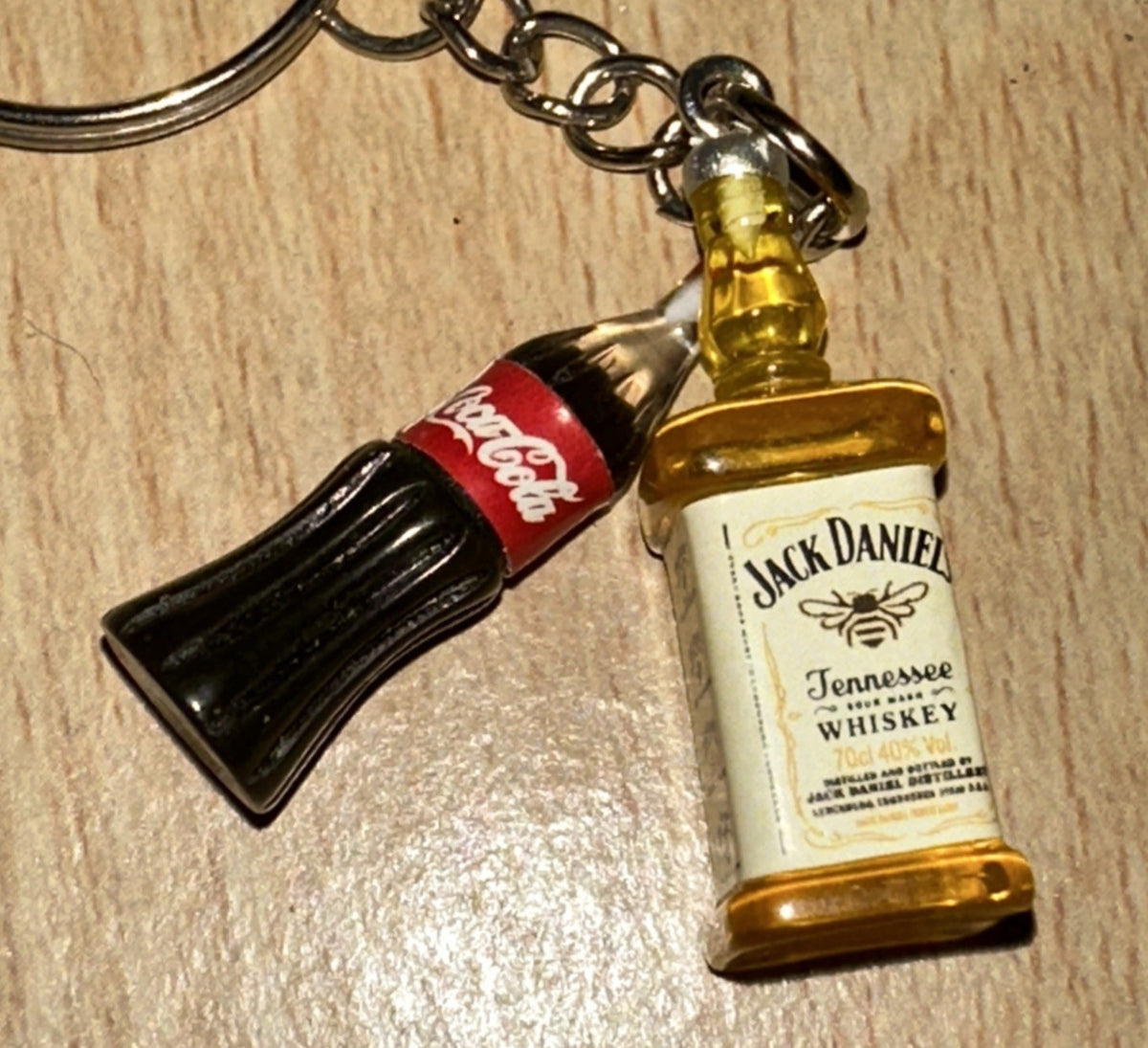 Jack Daniel's Honey Coke Bottle 3D Keyring Novelty Drink Keychain Party Gift0