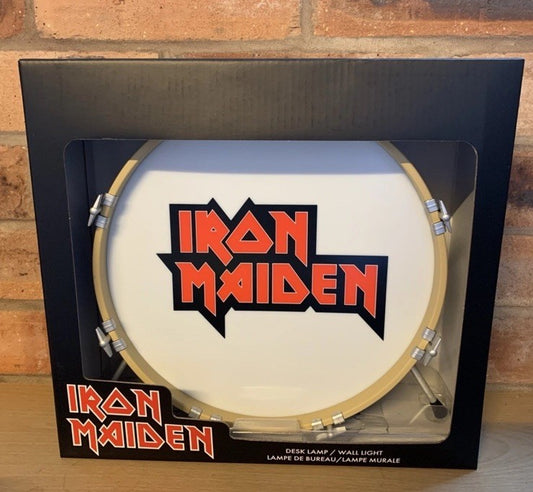  IRON MAIDEN drum  3D DESK LAMP / WALL LIGHT boxed rock gift  0
