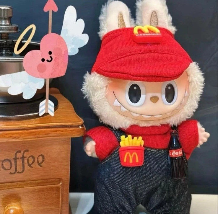 Labubu Clothing 3 Piece McDonald's Outfit Set for 17cm Labubu NO Dolls Gift1