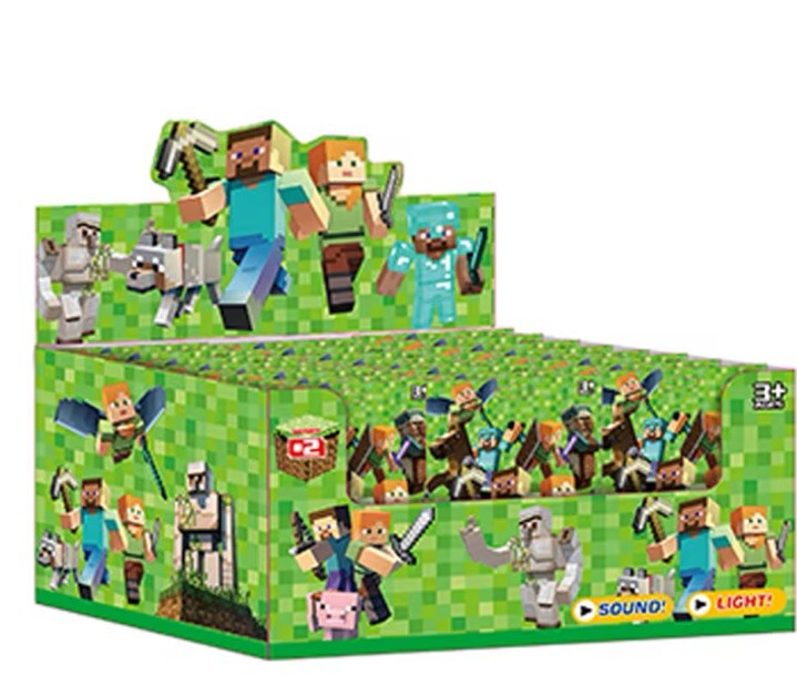 3x Minecraft Figure Blind Bags Mystery - New Sealed Party Gift Gaming Figures1
