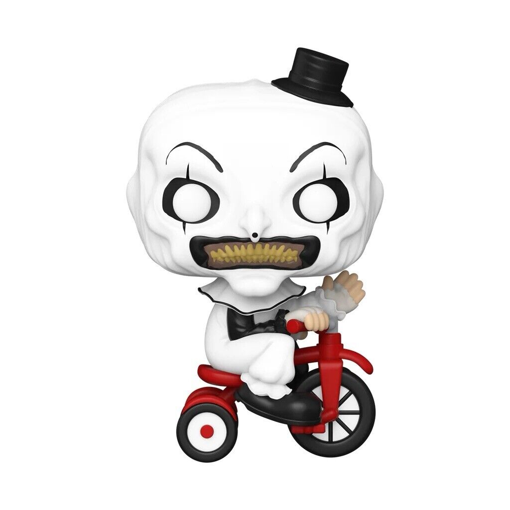 Terrifier Art the Clown with Bike Funko Pop #1591 In Stock Now Cult Horror