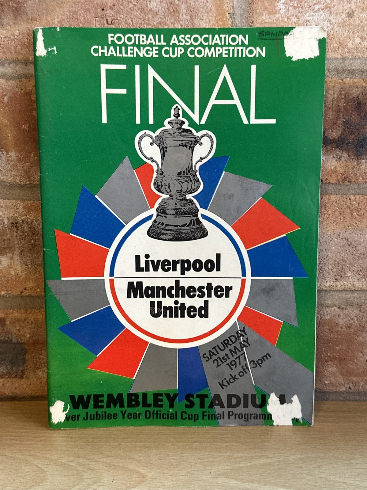 1977 FA Cup Final Football Programme Liverpool v Manchester United Original...1