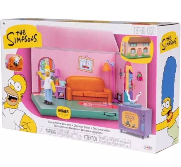 Jakks The Simpsons Action Figures, Living Room Diorama House Playset - In Stock