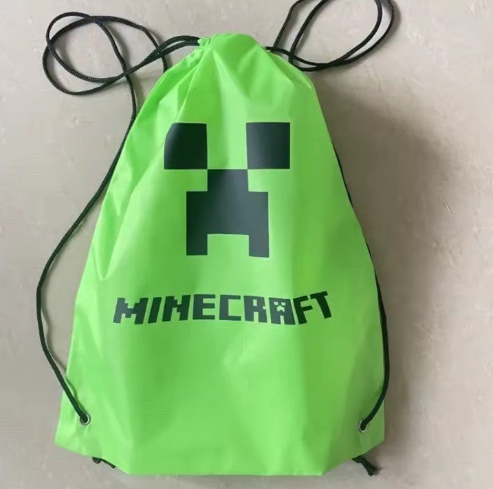  Minecraft CREEPER Kids School Gym Bag PE Drawstring Backpack0