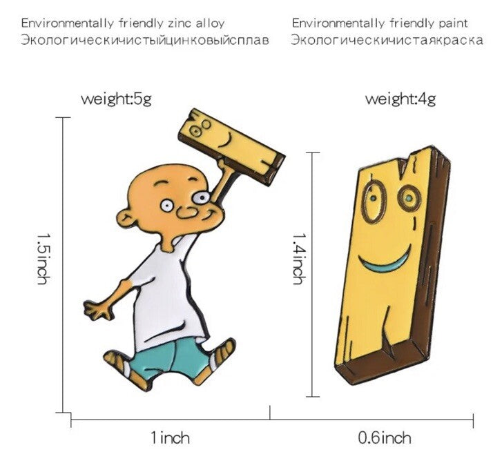 Ed Edd N Eddy Pin ‘ jonny and plank 2 X Pin Badges Rare Cartoon Anime Gift 2