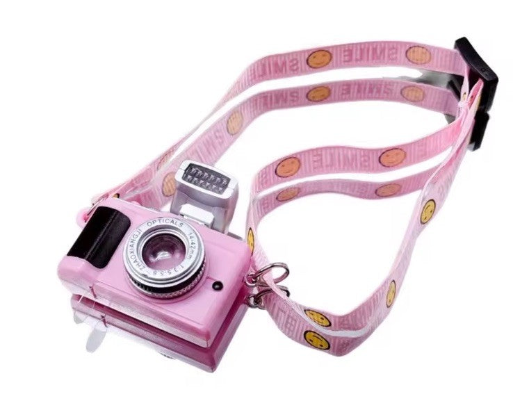 Mini Pink DIY Camera Dress Up Plush Toy for 17cm Labubu Doll Accessories Dollh0