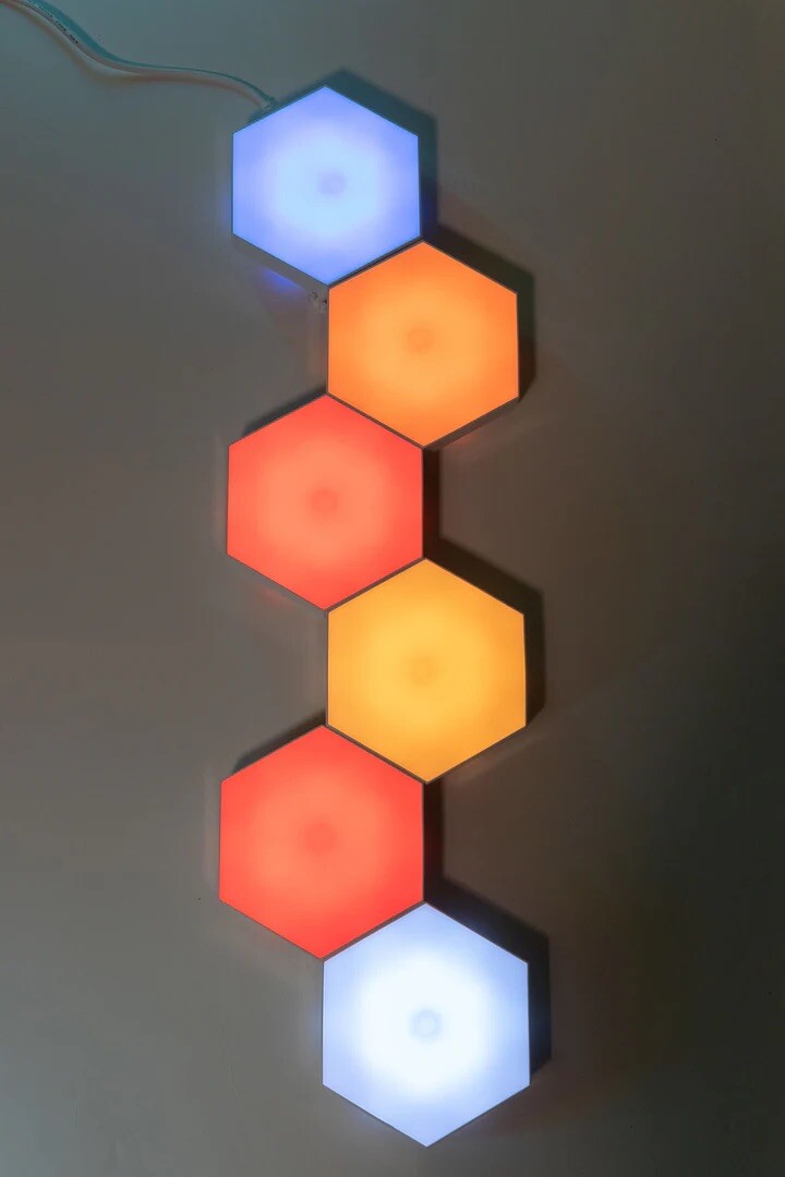 Connectable Hexagon Gaming Lights Touch To Change Colour Add To Sets4