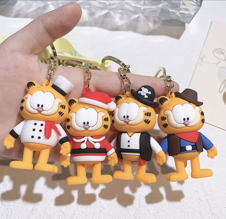 Garfield Chef Keychain Keyring Pendant Bag Charm Cartoon Cat Gift Movie Key Ring4