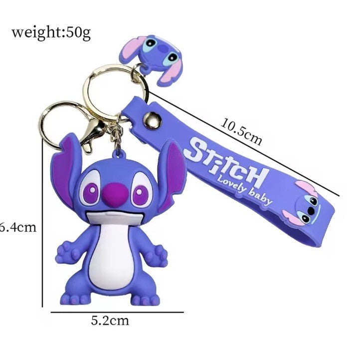 Cute Pink Stitch Keyring Keychain Movie Pendant Bag Charm Small Gift