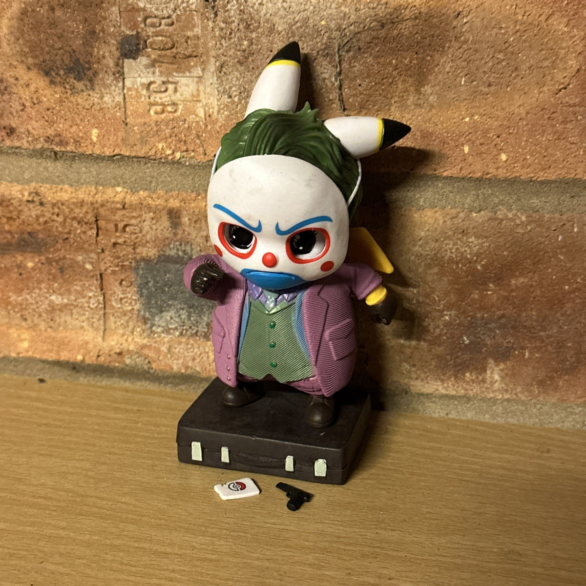 12.5cm Pokemon Vinyl Pikachu  The Joker With Mask Figure Dc Q In Stock Now Gift1