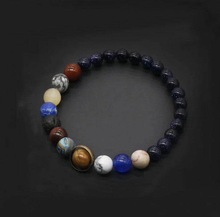Chakra Space  Planets Bracelet Natural Healing Solar System Bracelet Galaxy3