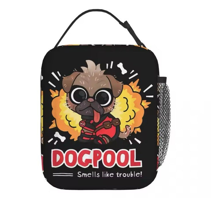Dogpool Deadpool & Wolverine Insulated Lunch Bag Thermal Food School Picnic 0