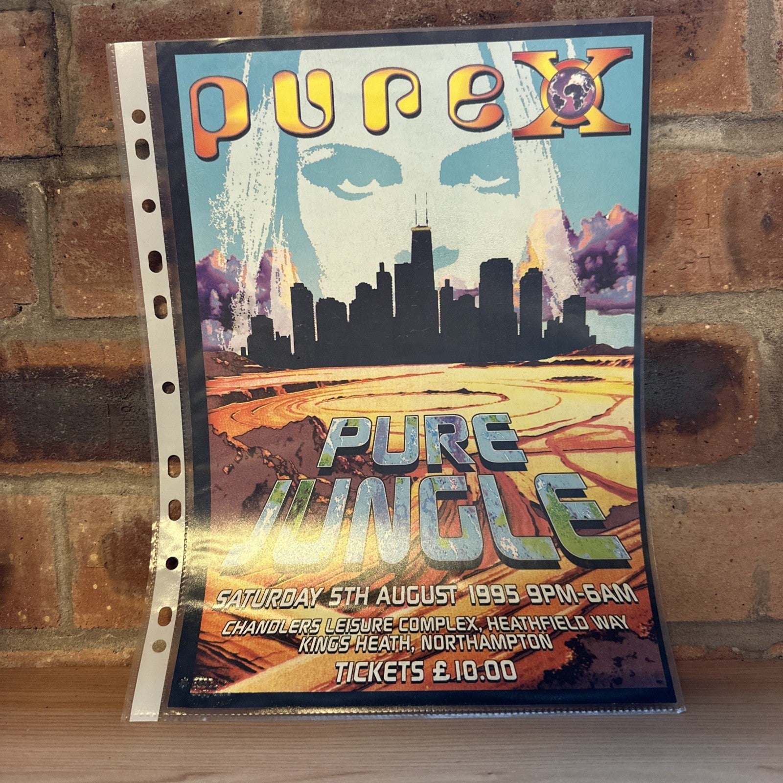 Rave Flyer Pure X Pure Jungle 5th Aug 1995 Chandlers Leisure Northampton