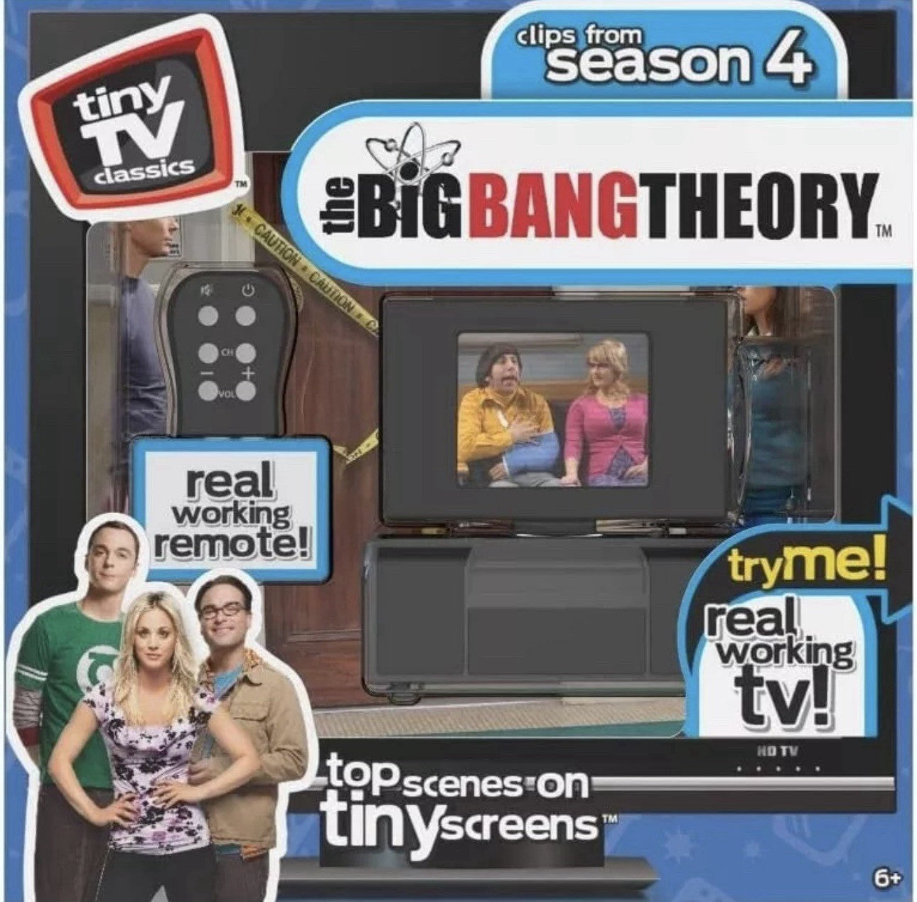 Tiny Tv Classics BIG BANG THEORY Novelty Gift Mini Working Tv New Batteries