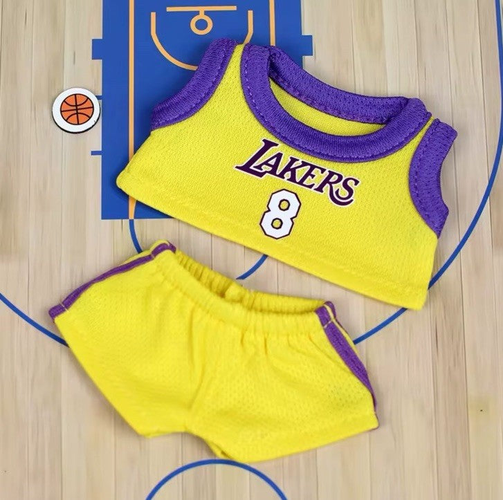 POP MART LABUBU Basketball Lakers Yellow 23 Replacing Clothes Set without Doll