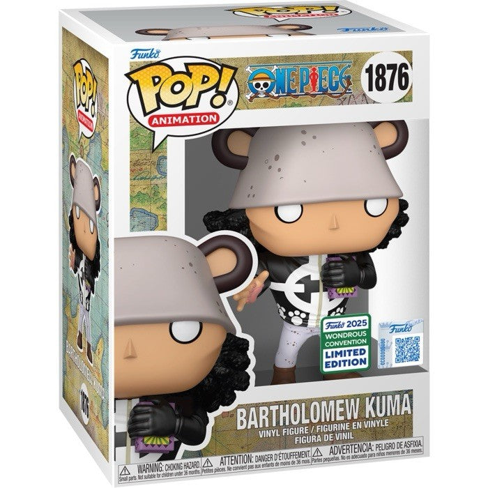 WonderCon 2025 Bartholomew Kuma ONE PIECE Funko Pop New Style Con Sticker Ltd Ed