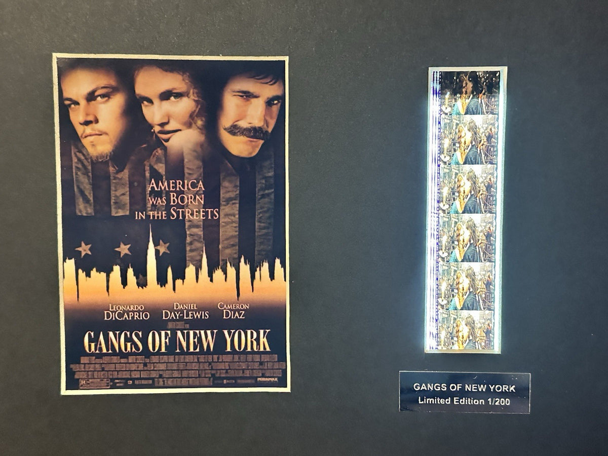 Gangs Of New York Film Cell Scorsese 1st Of 200 Mounted display original COA2