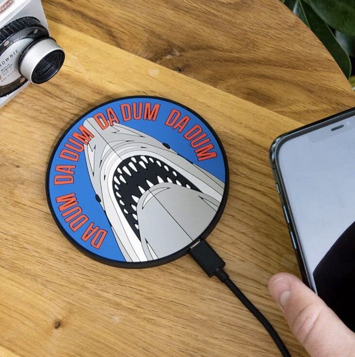 USB  Official Jaws 50 Wireless Charging Mat mobile Iphone charger 50th Movies Qi1