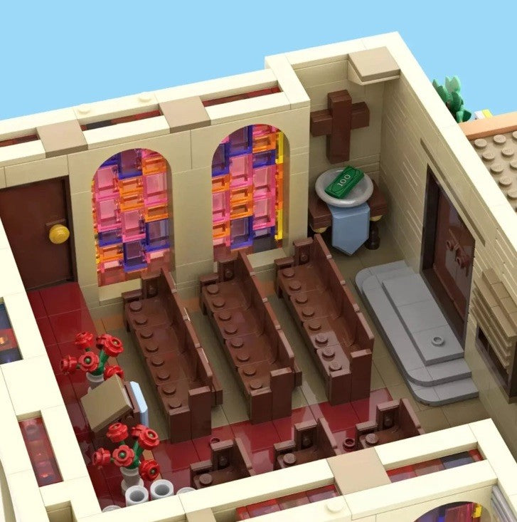 The Simpsons Springfield Church MOC - 1896 Pcs Building Blocks Set Gift In Stock