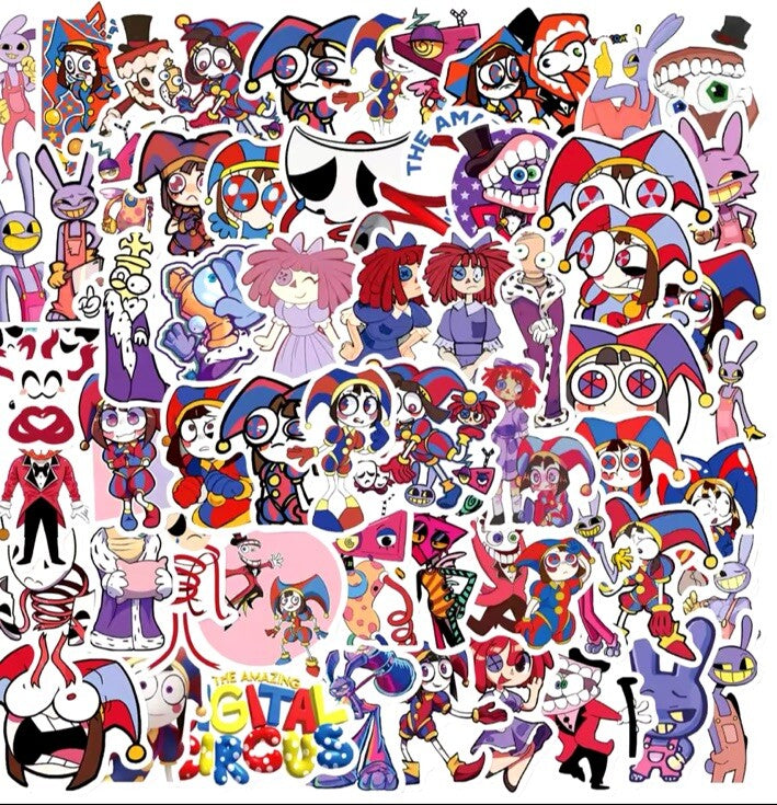 50X The Amazing Digital Circus Show Scrapbook Graffiti Book Ipad Phone Stickers0