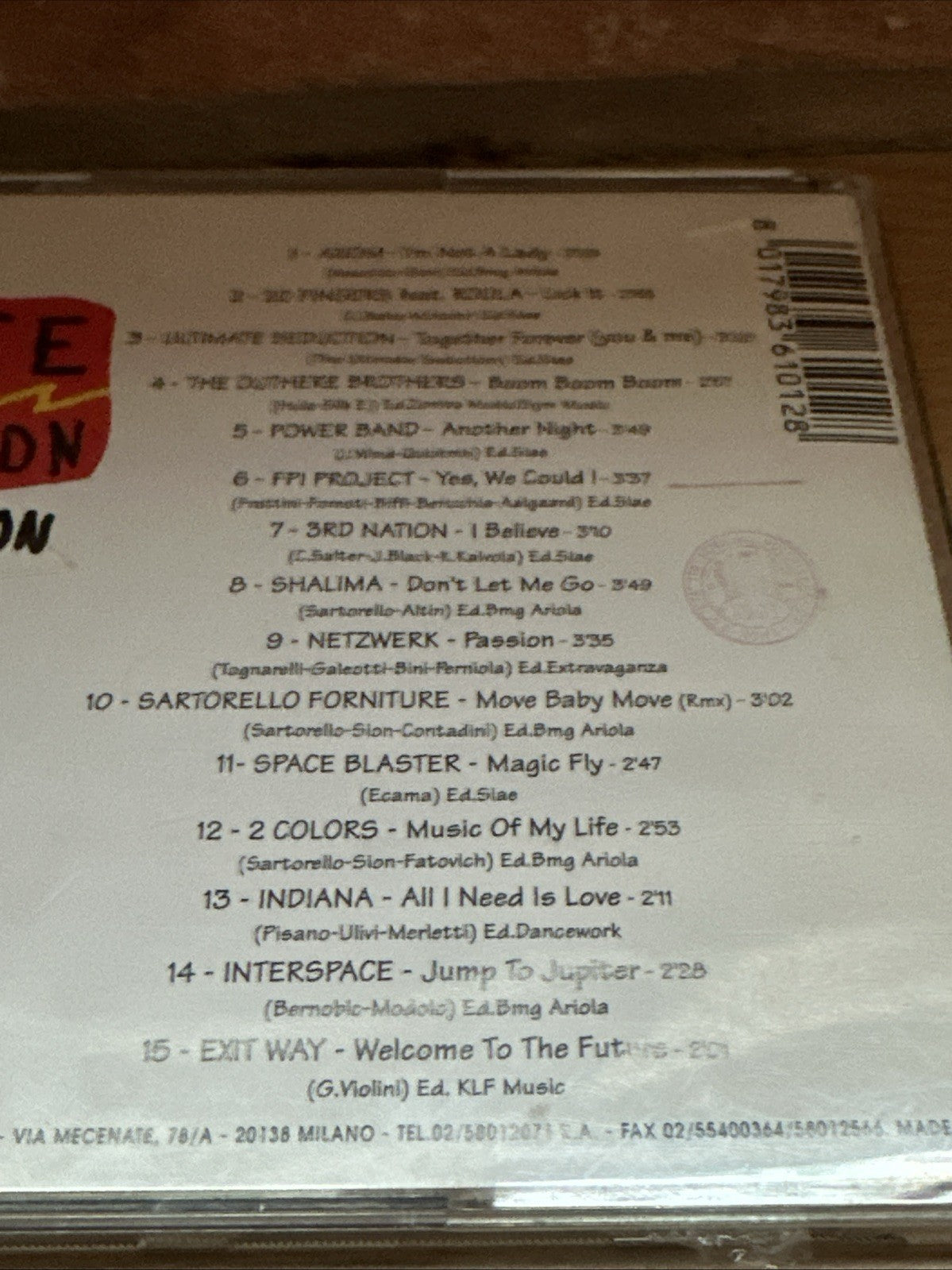 The Dance Television Compilation 1995 CD NUOVO SIGILLATO 90’s Rare Electronic2