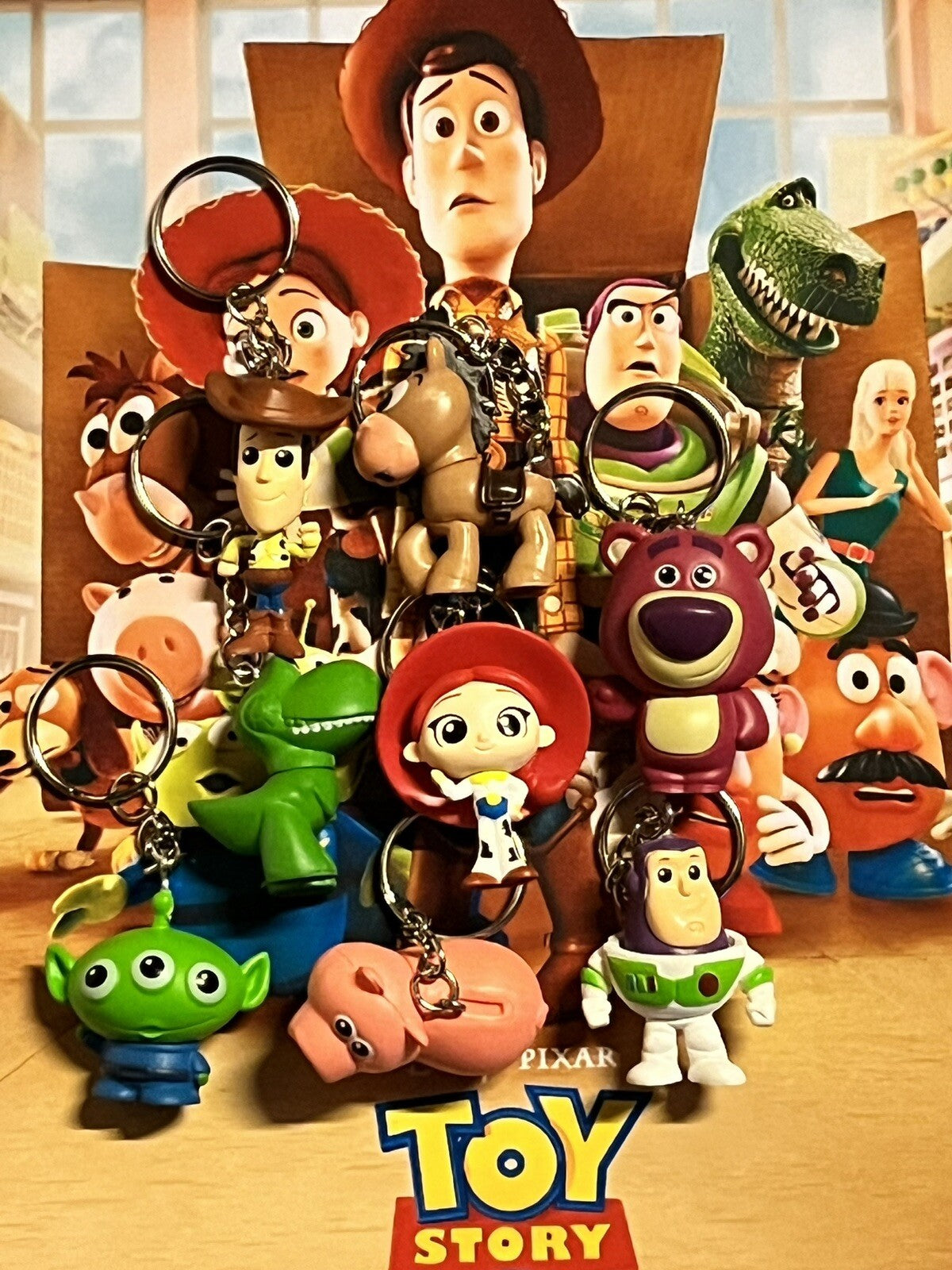 Toy Story Characters BULLSYE Lotso Alien Cartoon Doll Key Keyring gift bag2