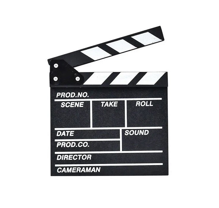 Movie Film Video Clapboard Director'S Cut Action Scene Decorative Movie Theme1