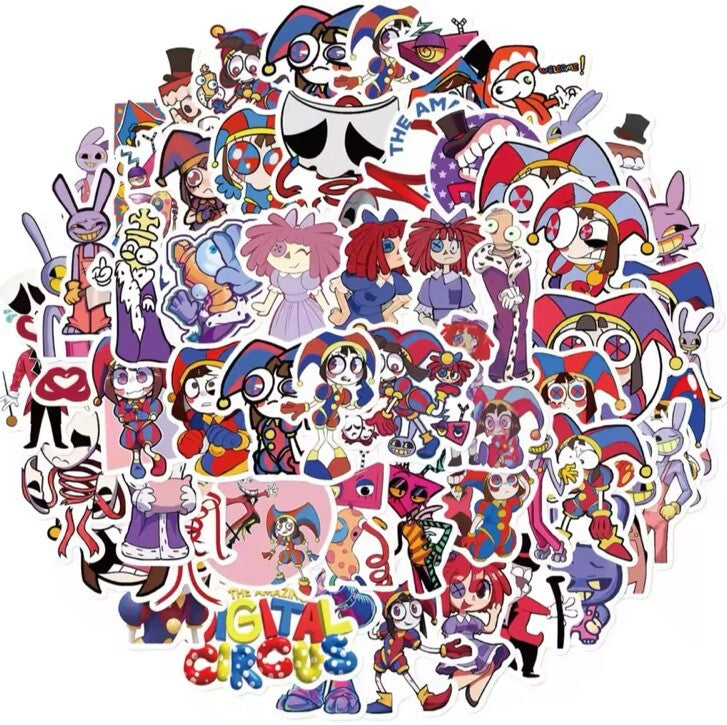 50X The Amazing Digital Circus Show Scrapbook Graffiti Book Ipad Phone Stickers3