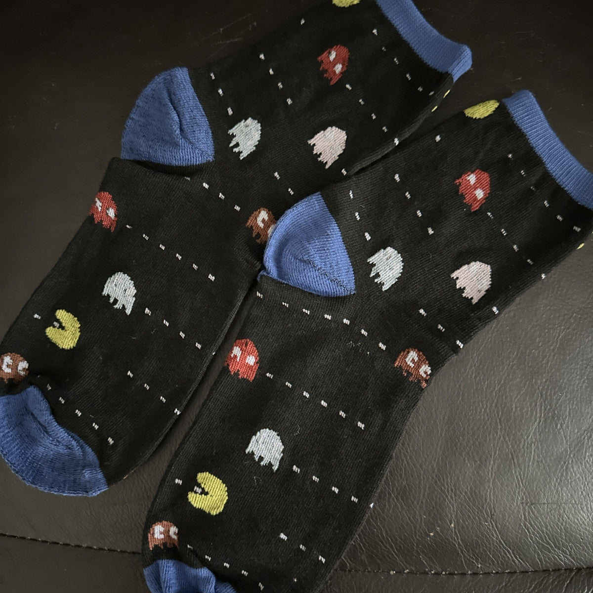 Funky Happy Designer Cotton Mens socks Pac-Man Ghosts - UK Stock Med 37-451
