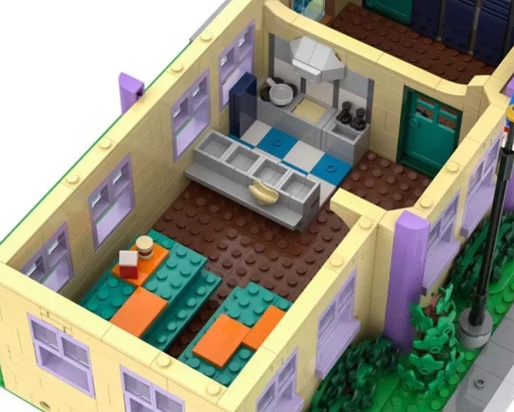 MOC The Simpsons Springfield Elementary School Modular Building Blocks 2724 PCS
