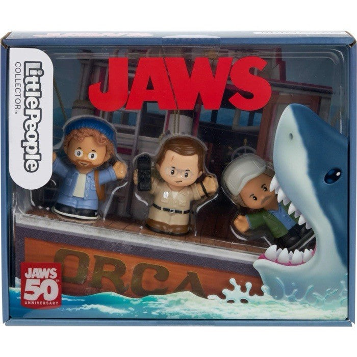 Fisher Price Little People Collector Jaws 50th Anni Set Of 3 Figures In Stk Now!