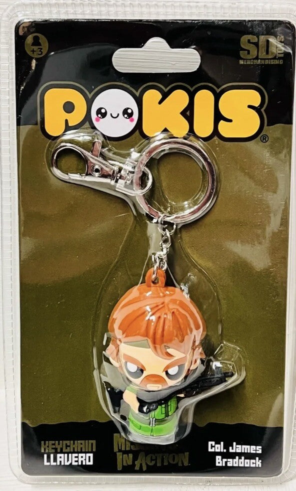 Chuck Norris Missing Action Keychain 6 cm Pokis Figure SD Toys Braddock Key Ring1