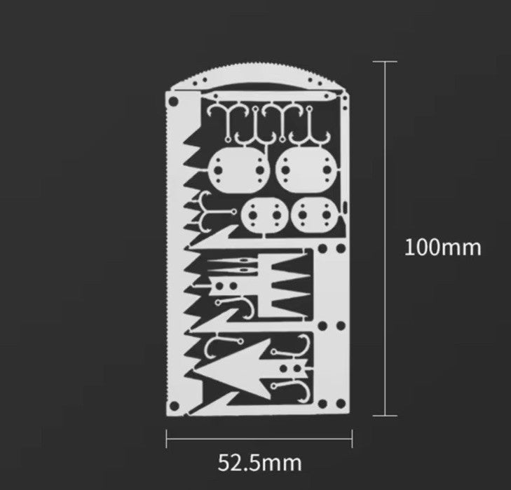Survival Emergency Card Stainless Steel 22 Pcs  - Tool multitool Fish Saw1