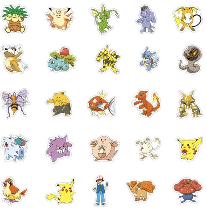 10x Pokemon Kawaii Pikachu Toys Waterproof Skateboard Bicycle Stickers Random2