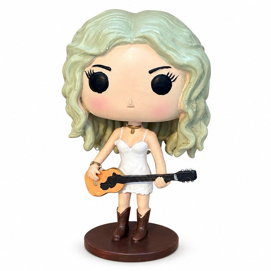 Taylor Swift Guitar White Dress Resin Figure Doll Decor Pop Music Merch Singer0