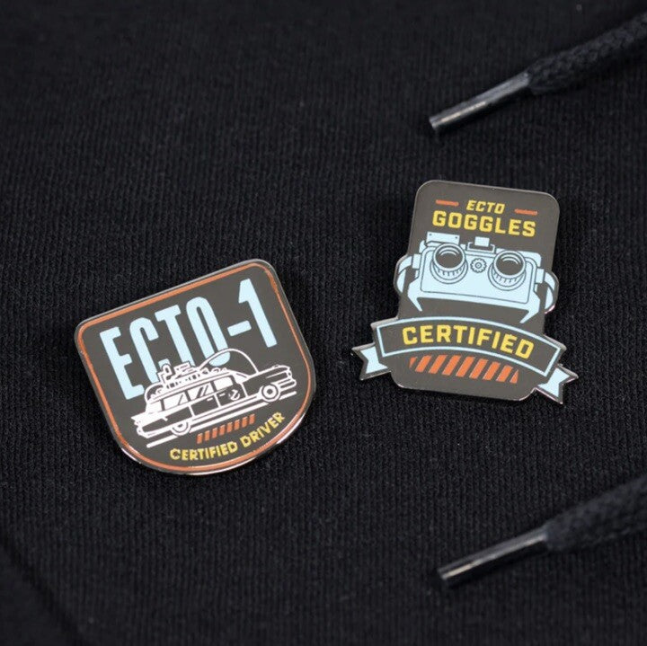 Numskull Pin Kings - Ghostbusters 2.3 Pin Badges X2 Ecto 1 And Ecto Goggles1