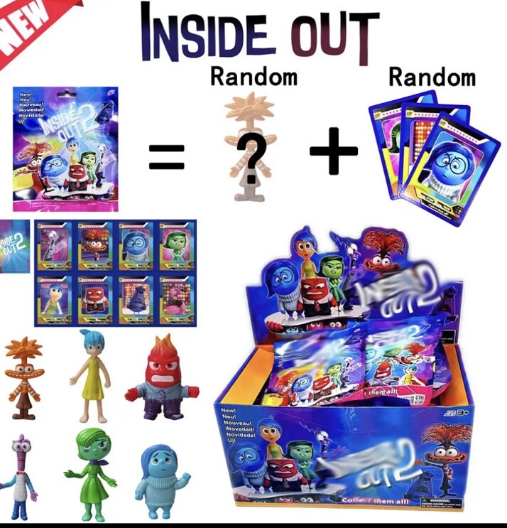Inside Out 2 - 5x Blind Bag Collectible Figures Brand New Anxiety Fear Envy0