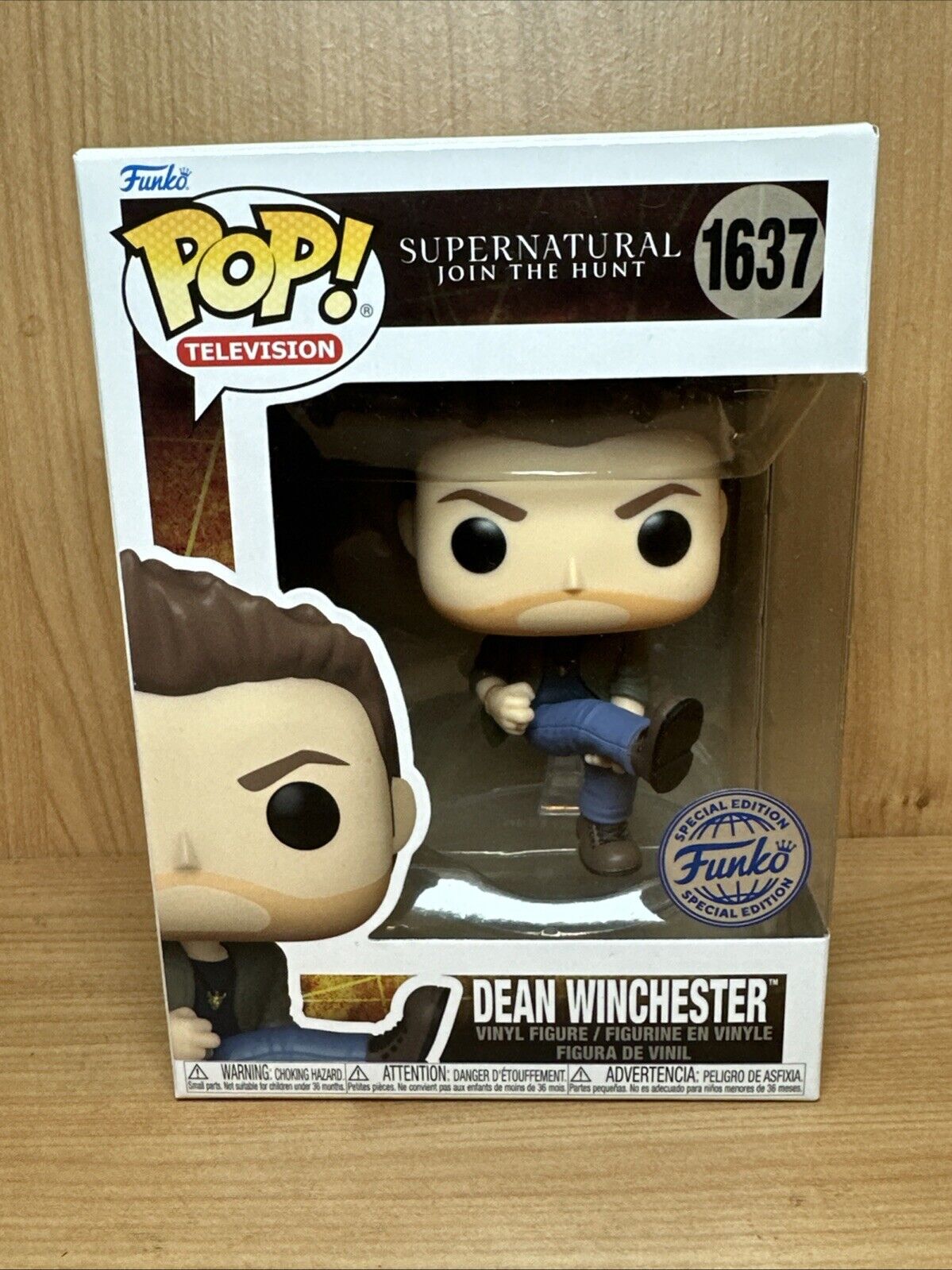 Supernatural Dean Winchester Eye of Tiger Mystery Box + 3 Exc Funko Pops #1637