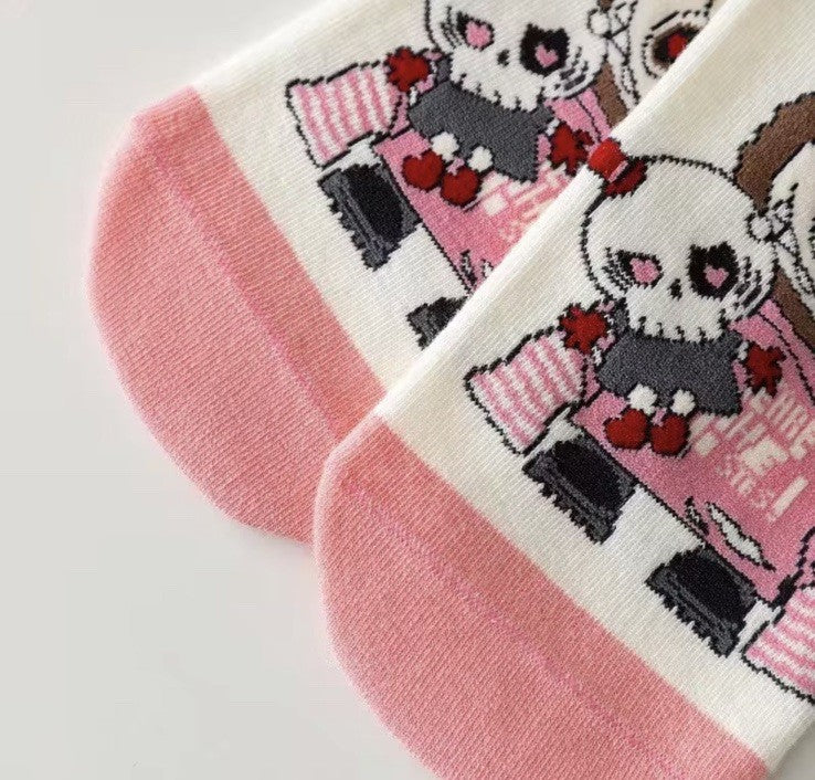 1x Labubu Purple Skate socks pairs cute kawaii One Size Gift Birthday Pair1