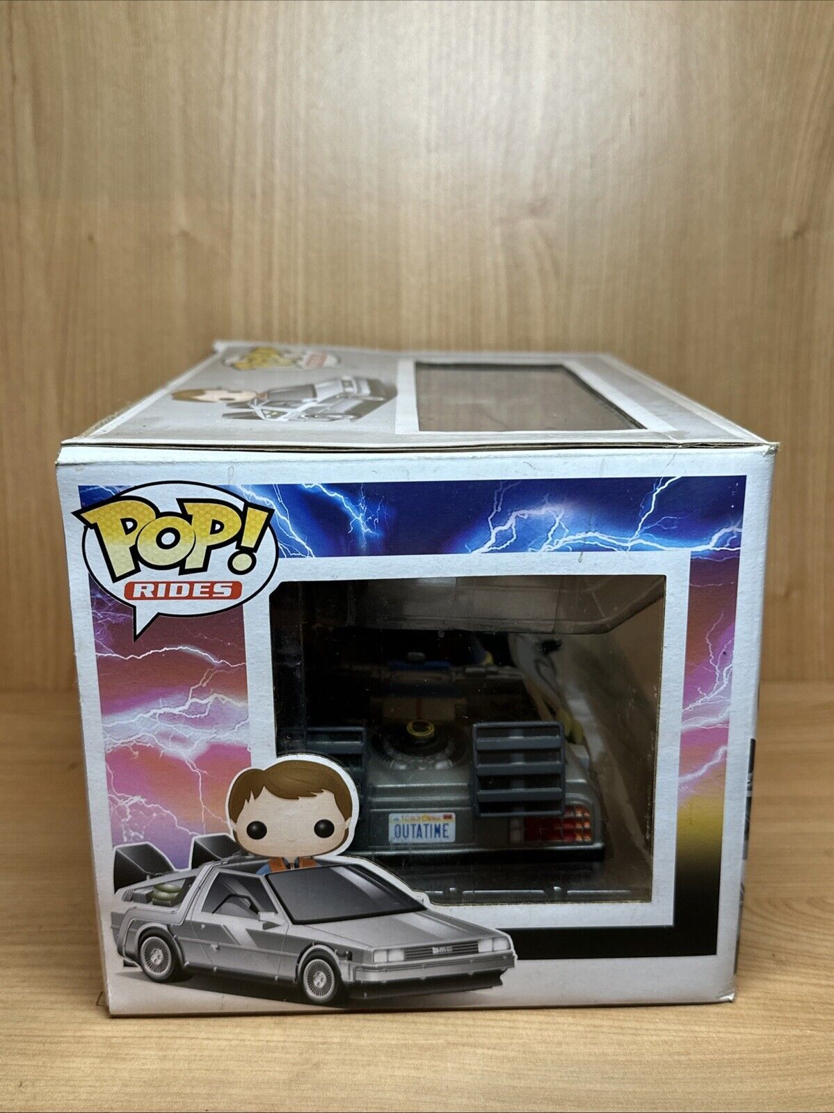 Funko Pop! Back To The Future Time Machine #02 DeLorean Rare Rides Tatty Box