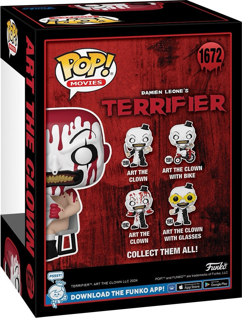 Funko Pop Terrifier Art the Clown #1672 Newspaper Edition W/ Prot In Stk August