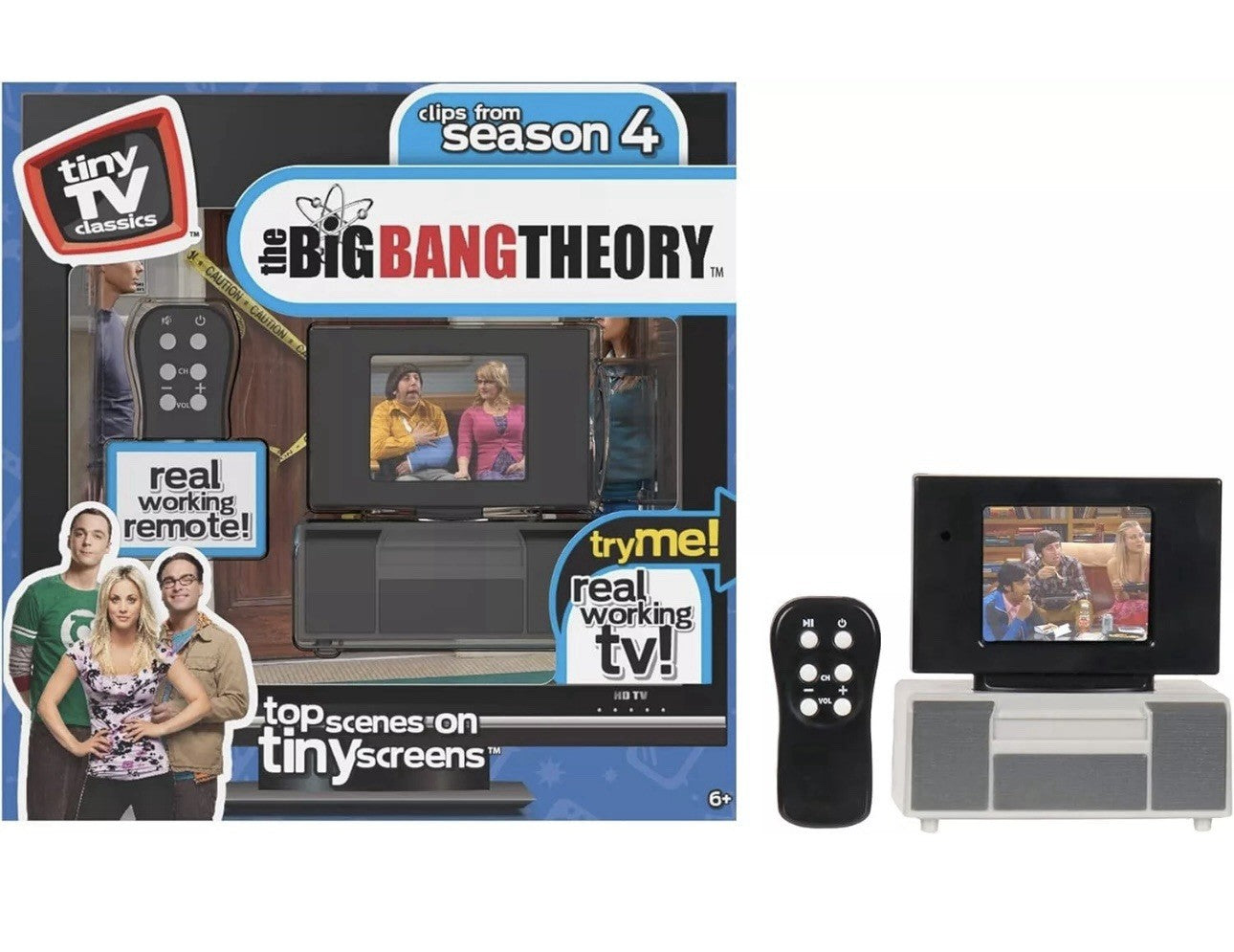 Tiny Tv Classics BIG BANG THEORY Novelty Gift Mini Working Tv New Batteries